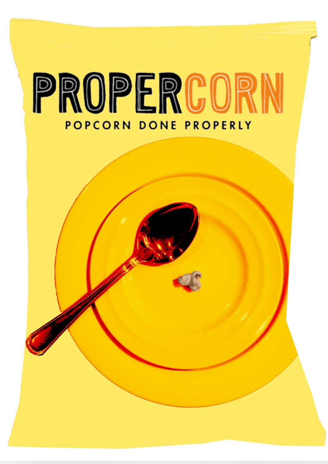 propercorn packed redesign for print ad