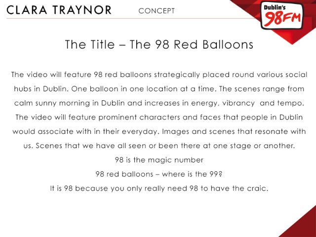 98FM Video concept idea 1